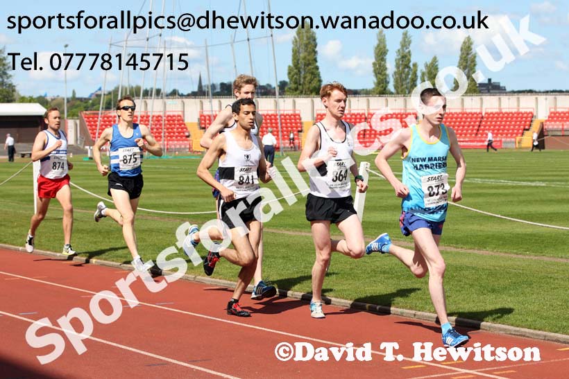 Mens senior 5000 metres, North Eastern Champs, Gateshead Stadium. Photo: David T. Hewitson/Sports for All Pics